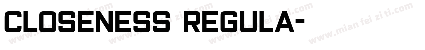 Closeness Regula字体转换